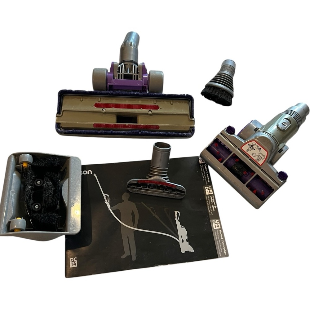 DYSON ANIMAL PET HAIR ATTACHMENTS:TURBO POWER HEAD, Brush Head & Vacuum Head LOT